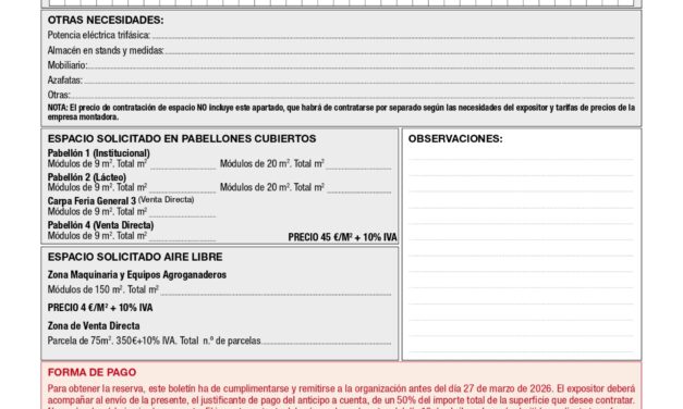 Inscripciones Feria 2026. Una Feria que marca un antes y un después